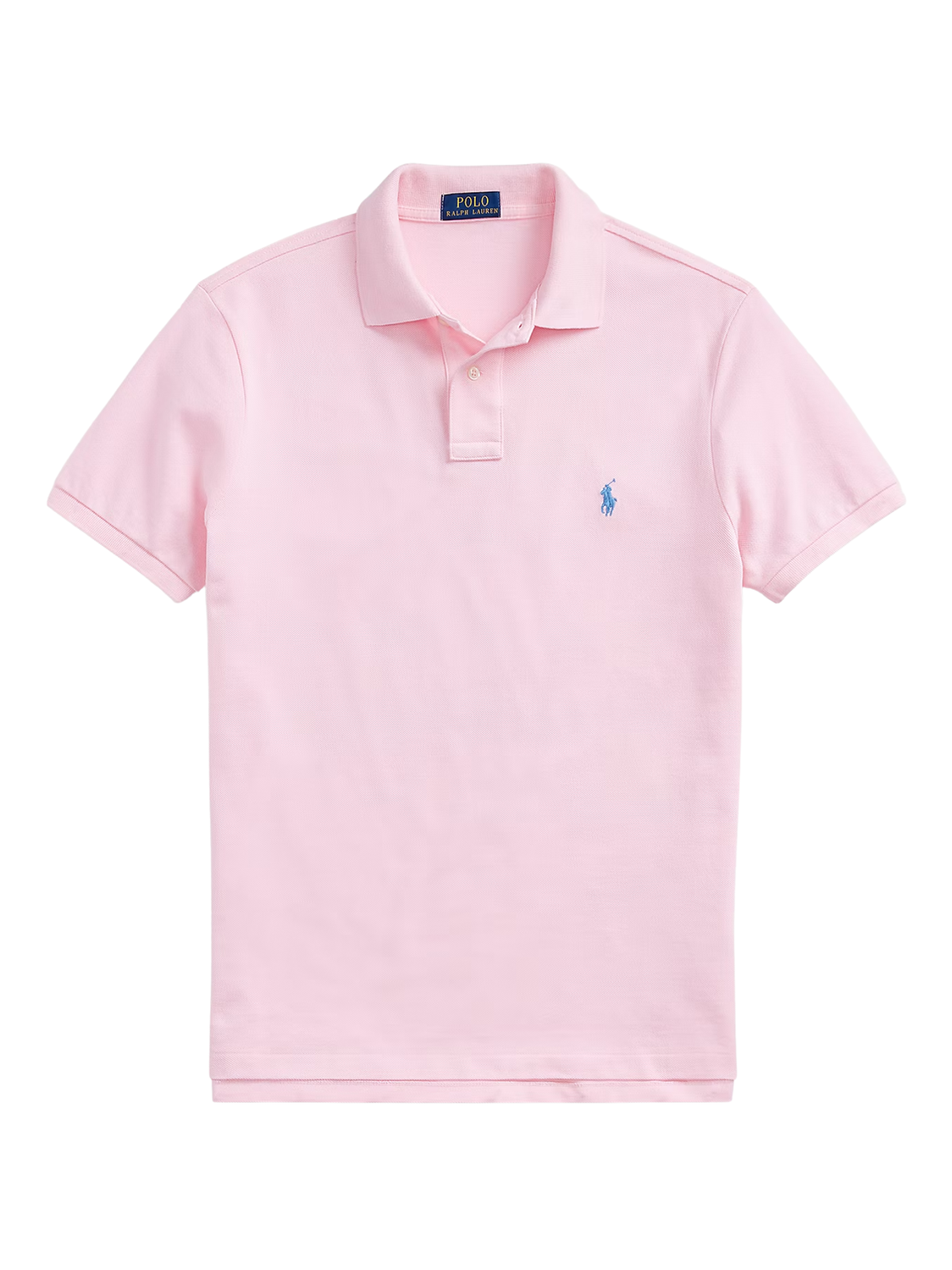 RALPH LAUREN The Iconic Mesh Polo Shirt Carmel Pink/Blue